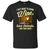 Save Animals & Drink Wine T-Shirt