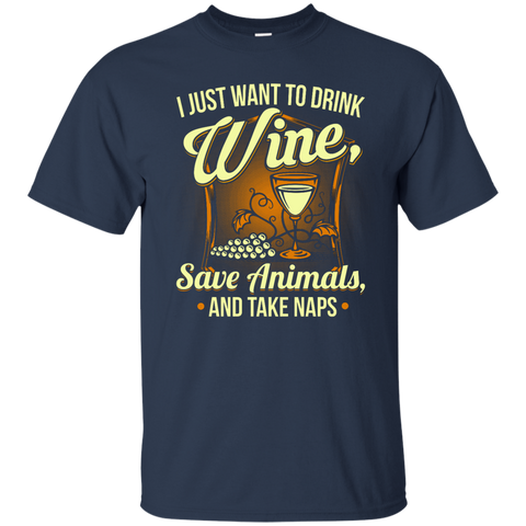 Save Animals & Drink Wine T-Shirt