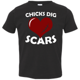 Chicks Dig Scars Toddler Jersey Tee