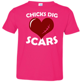 Chicks Dig Scars Toddler Jersey Tee