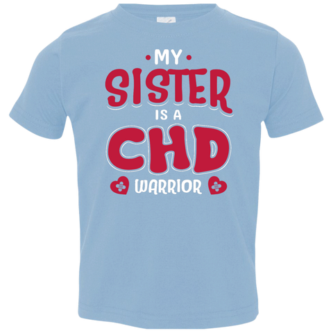 My Sister Is A CHD Warrior Toddler Jersey Tee