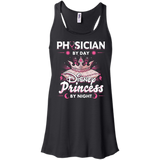 Physician By Day Princess By Night Flowy Racerback Tank