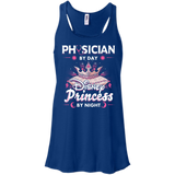 Physician By Day Princess By Night Flowy Racerback Tank