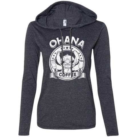 887L Anvil Ladies' LS T-Shirt Hoodie