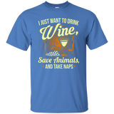 Save Animals & Drink Wine T-Shirt