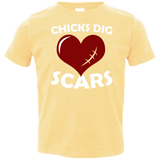 Chicks Dig Scars Toddler Jersey Tee